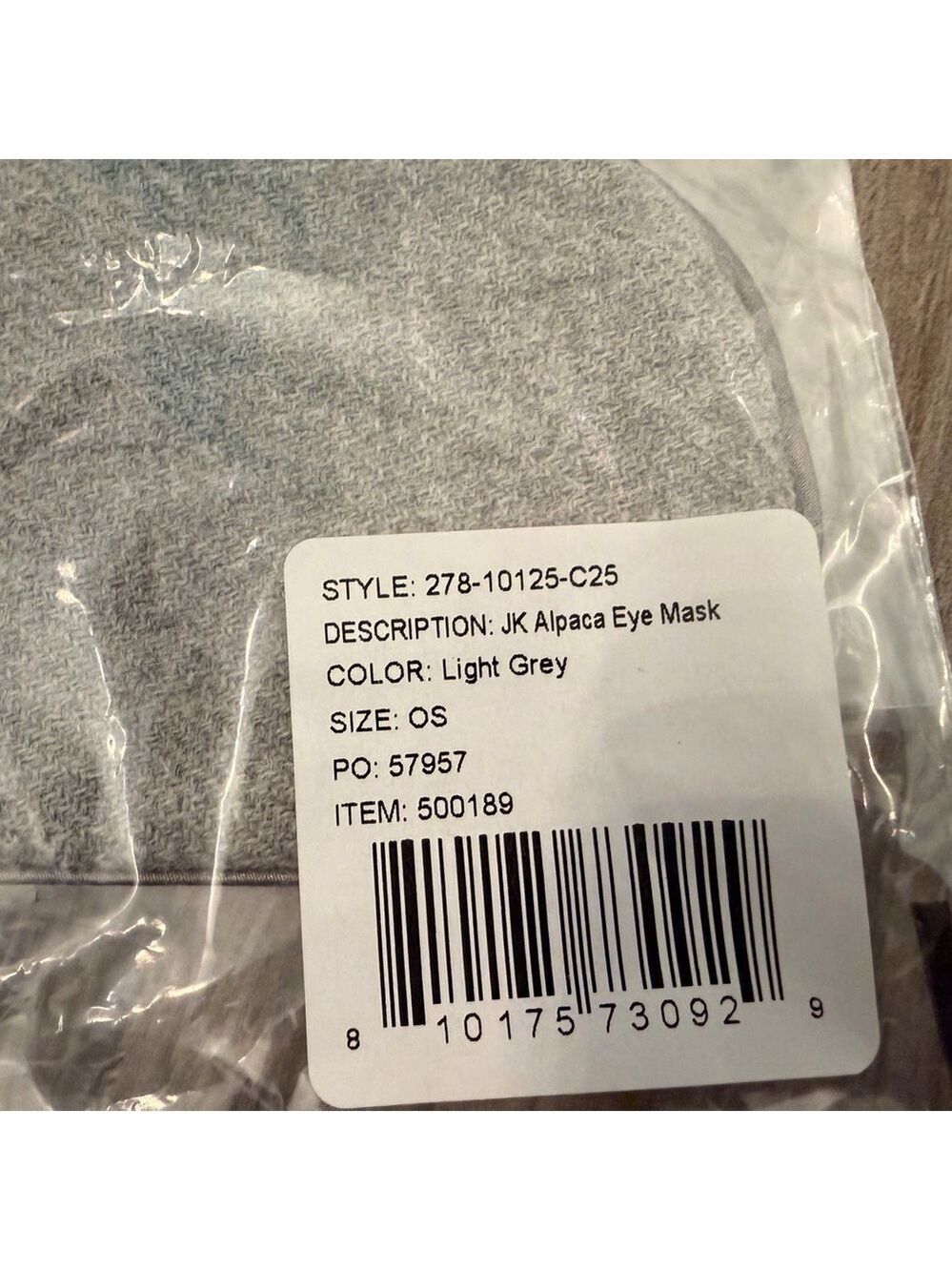 Jenni Kayne NWT Alpaca Eye Mask Light Grey In Original Packaging - Picture 3 of 5